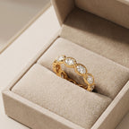 Riverstone Eternity Oval Eternity Lab Grown Diamond Ring, Prong Bezel Wedding Band, Full Eternity Ring, Anniversary Gift, Stackable Ring