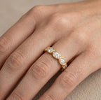 Riverstone Eternity Oval Eternity Lab Grown Diamond Ring, Prong Bezel Wedding Band, Full Eternity Ring, Anniversary Gift, Stackable Ring
