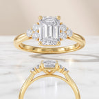 Luxury IGI certified lab grown diamond engagement ring displayed inside a premium proposal ring box.
