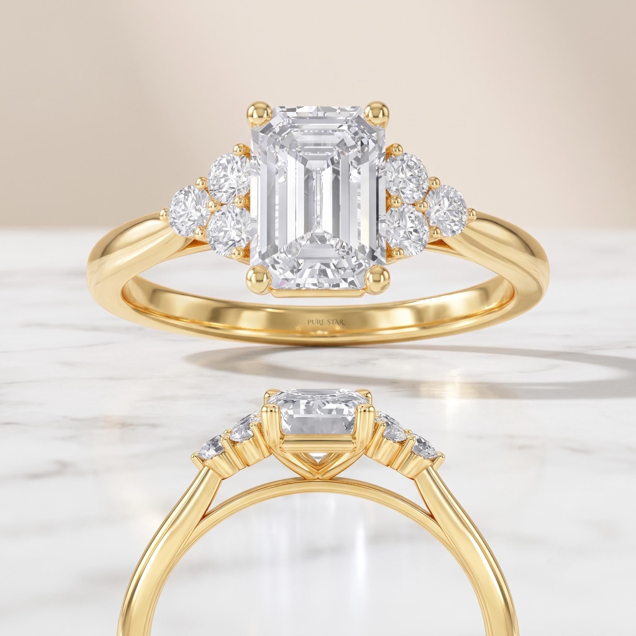 Luxury IGI certified lab grown diamond engagement ring displayed inside a premium proposal ring box.