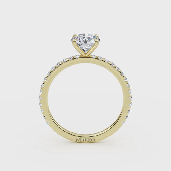 Exquisite Round Cut Lab Grown Diamond  Engagement Ring with Accent Setting – At Wenoor
