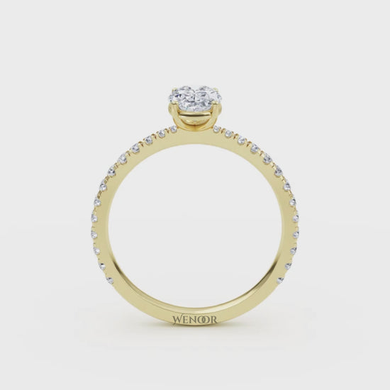 Oval Cut Lab Grown Diamond Engagement Ring Ethical 10k,14K,18k Gold Solitaire with Brilliant Lab Created Diamond