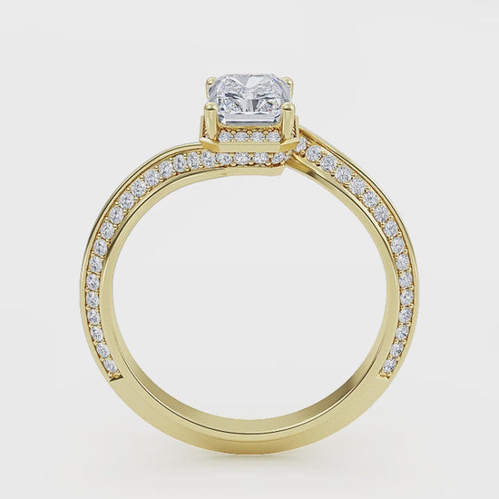 best wedding band for radiant cut engagement ring​


