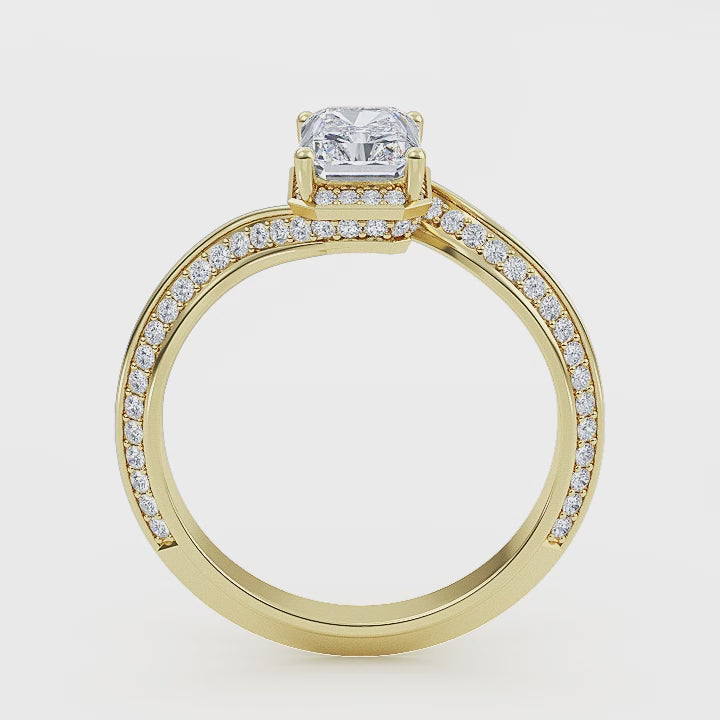 best wedding band for radiant cut engagement ring​

