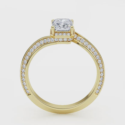 best wedding band for radiant cut engagement ring​

