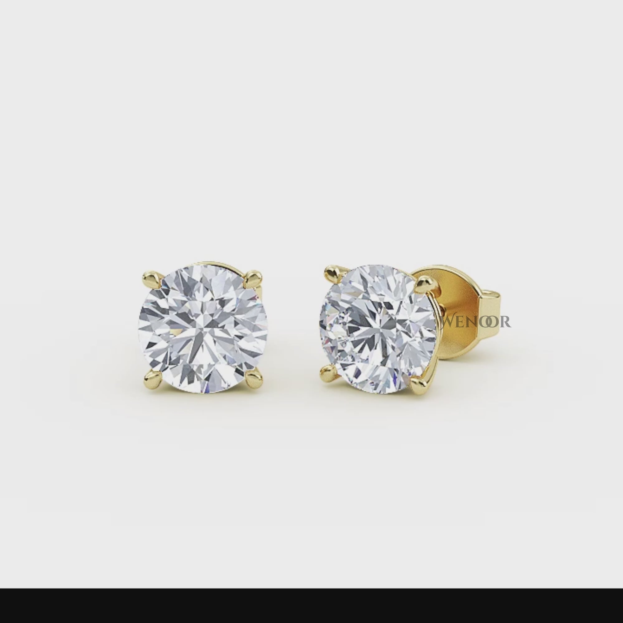 round brilliant lab diamond stud earrings - At Wenoor