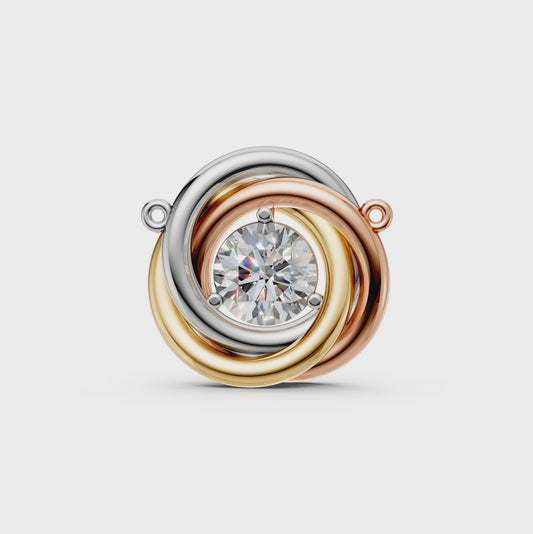 Justine Celtic trinity knot pendant Necklace with 1-carat round brilliant lab grown diamond - Video