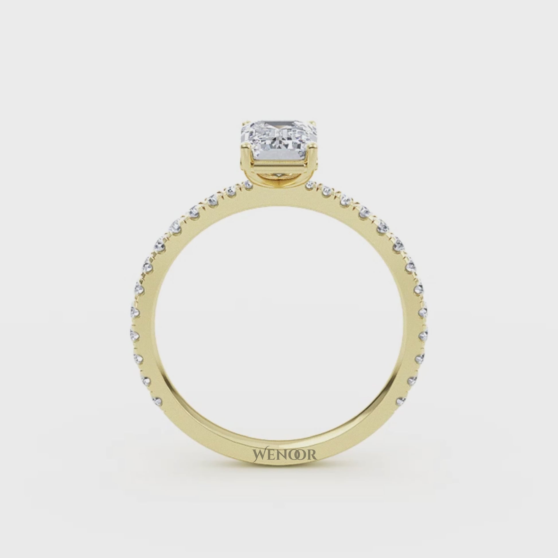 At Wenoor Emerald Cut Lab Grown Diamond Ring – 2ct Ethical Solitaire in  Gold | Sustainable Luxury