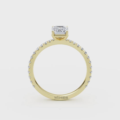 At Wenoor Emerald Cut Lab Grown Diamond Ring – 2ct Ethical Solitaire in  Gold | Sustainable Luxury