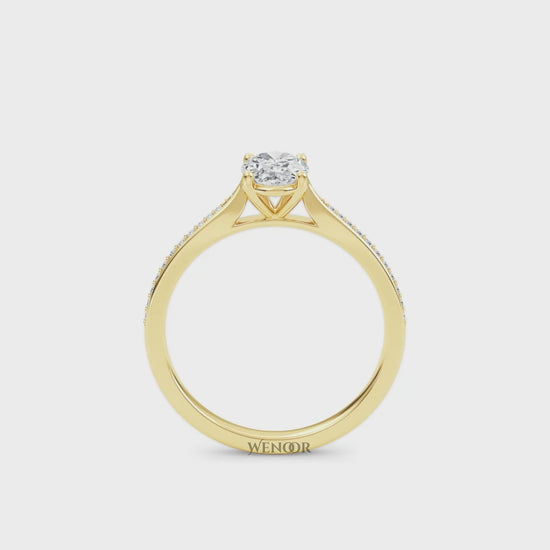 oval cut engagement rings rose gold​