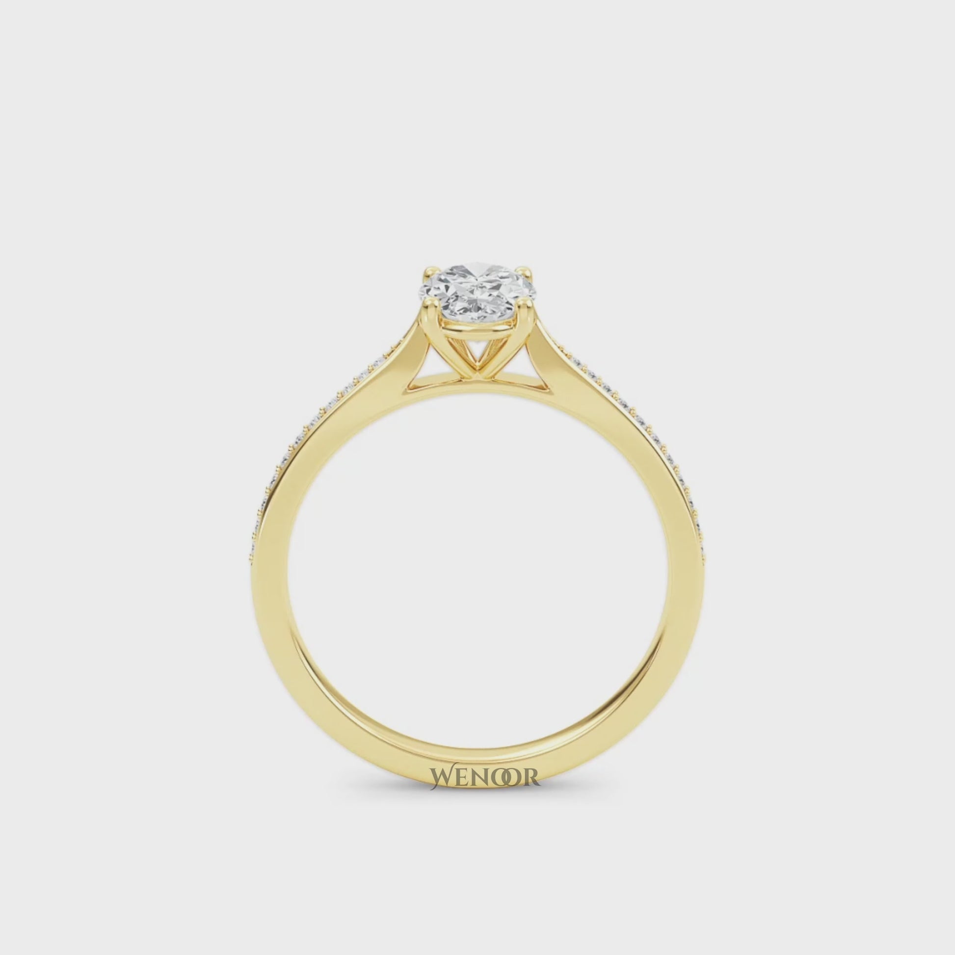 oval cut engagement rings rose gold​