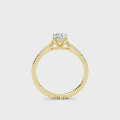 oval cut engagement rings rose gold​