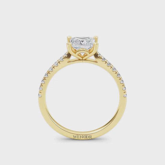 A princess cut lab diamond ring that’s as radiant and unique as your love story.