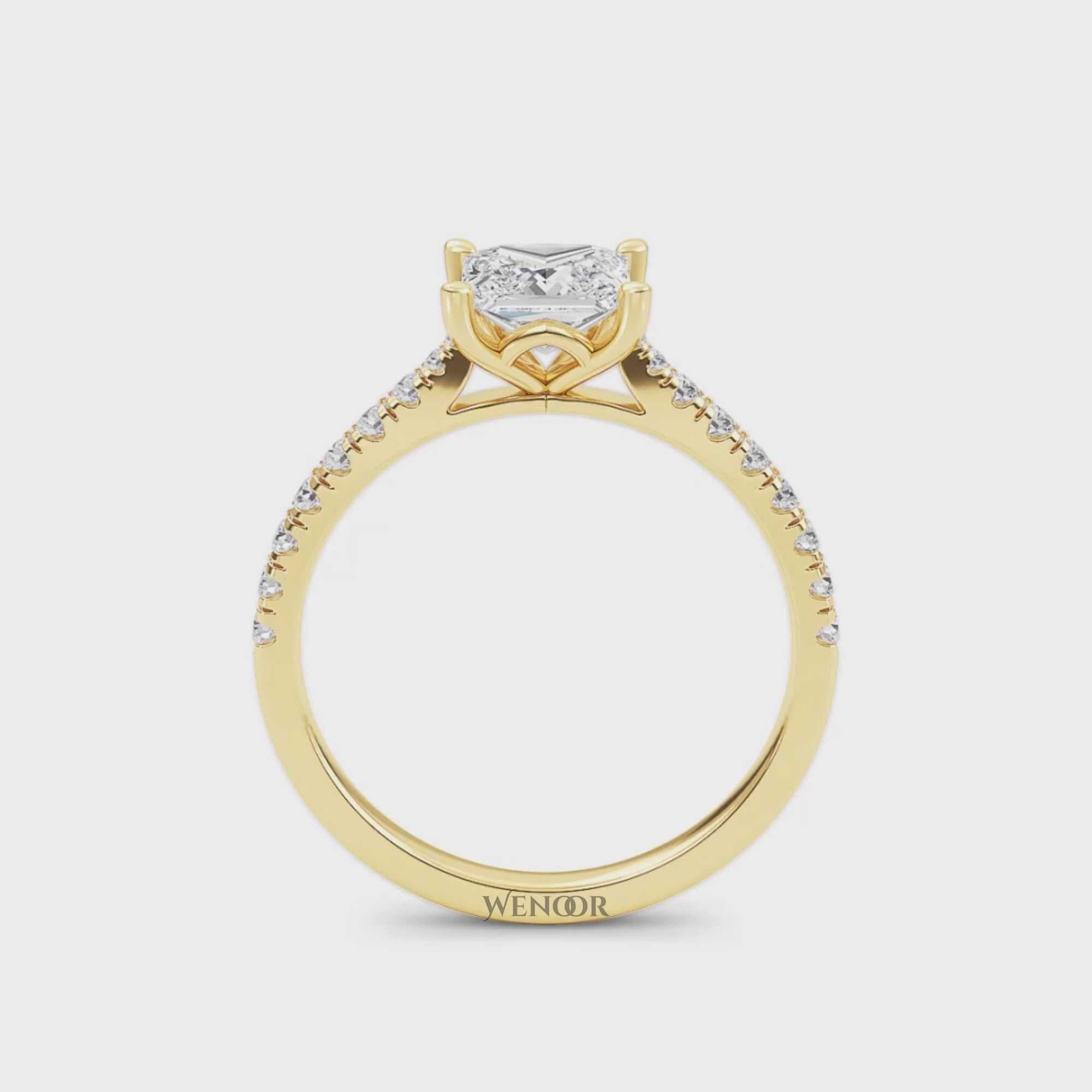 A princess cut lab diamond ring that’s as radiant and unique as your love story.