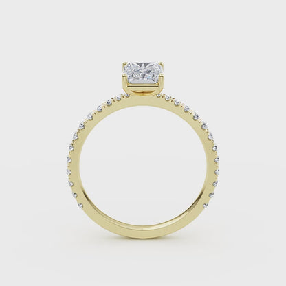 Melanie Lab grown Ethical radiant cut engagement ring