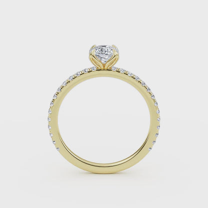 Molly Lab Cushion Cut Solitaire Classic Ring For Women's