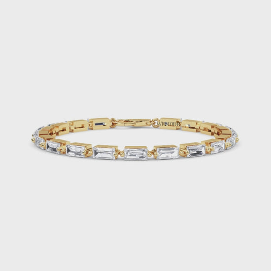 baguette and diamond tennis bracelet