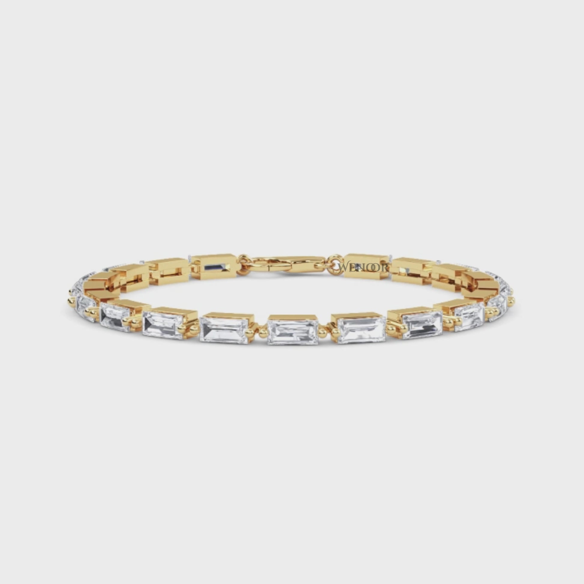 baguette and diamond tennis bracelet