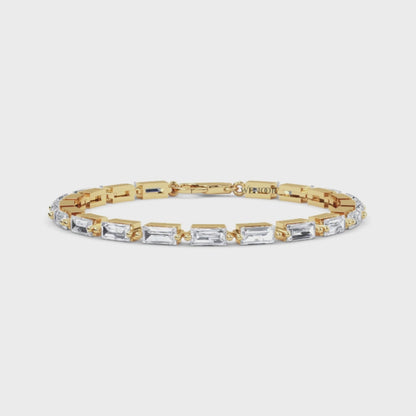 baguette and diamond tennis bracelet