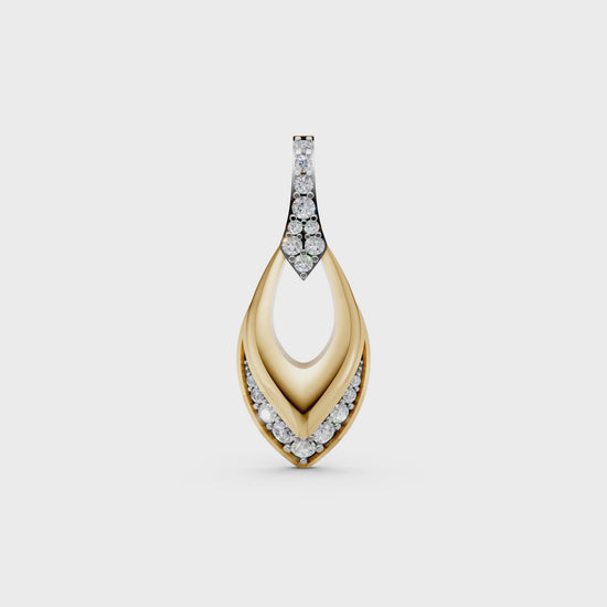 Veronica Round Lab-Grown Diamonds Pendant Necklace in 14K Gold - video