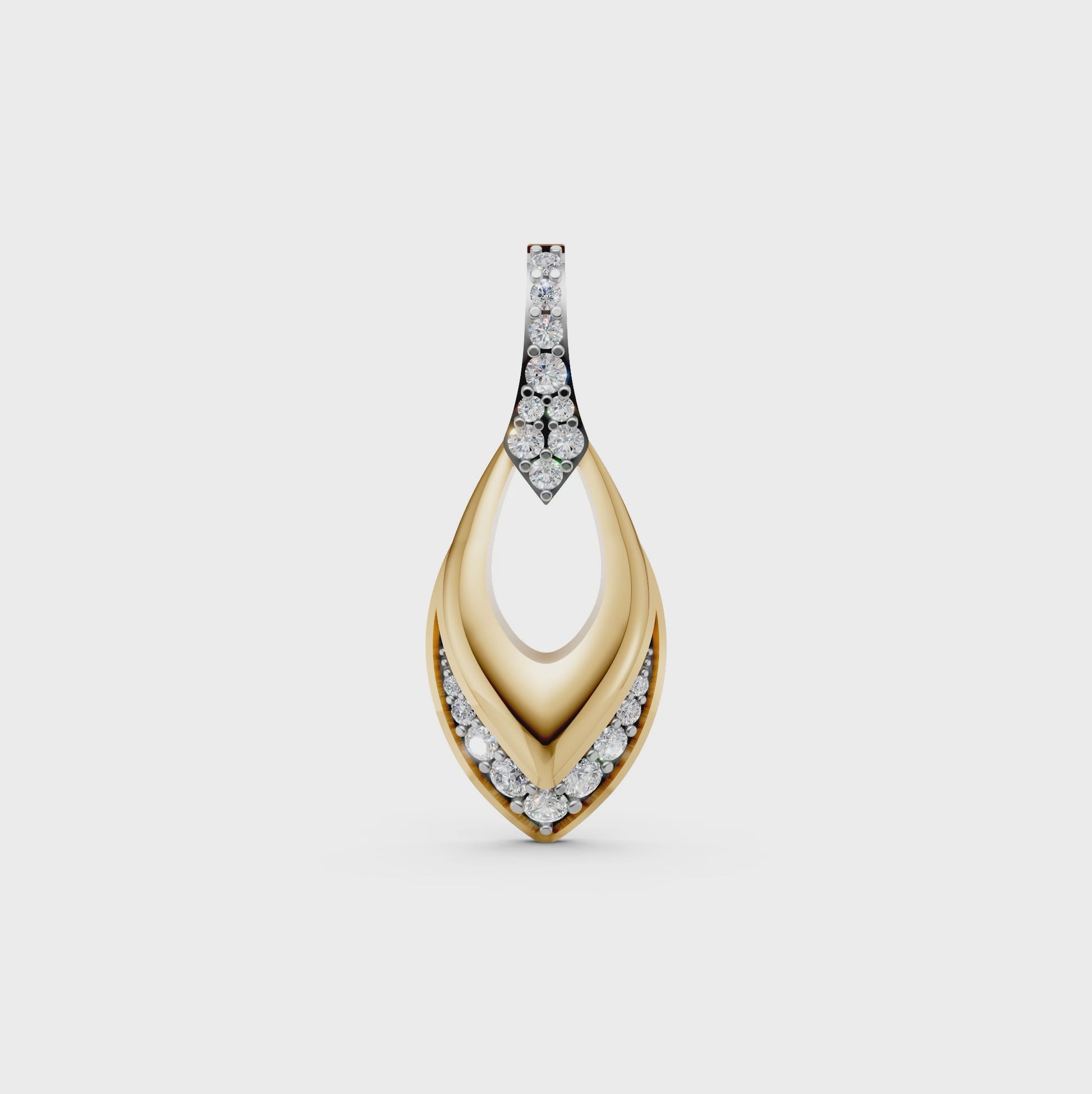 Veronica Round Lab-Grown Diamonds Pendant Necklace in 14K Gold - video
