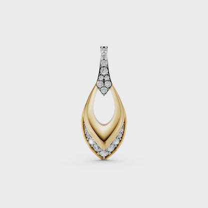 Veronica Round Lab-Grown Diamonds Pendant Necklace in 14K Gold - video
