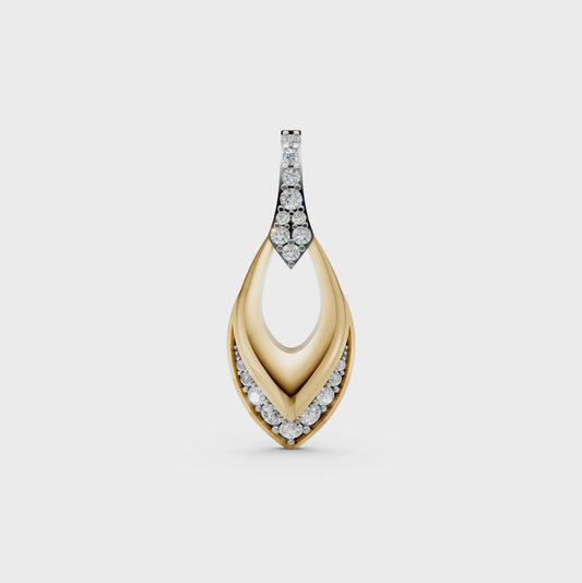 Veronica Round Lab-Grown Diamonds Pendant Necklace in 14K Gold - video