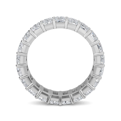 William Radiant cut lab-grown diamond Shared Prong eternity White Gold band ring for women - elegant and sustainable jewelry by Wenoor
